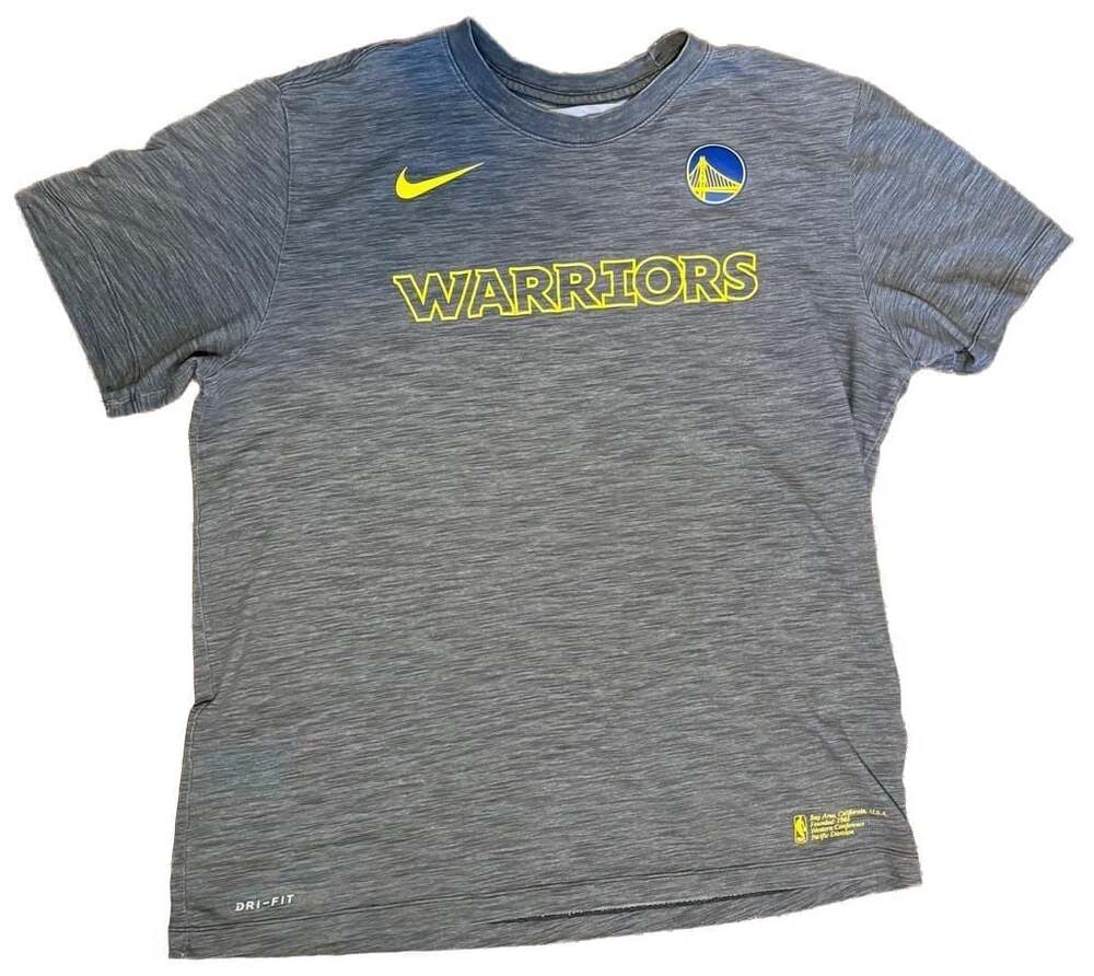 Nike NBA Golden State Warriors Dri-Fit Essential Performance T-Shirt Grey Size L